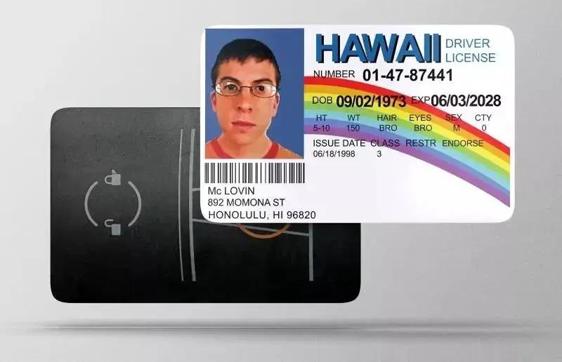 Tesla Key Card McLovin Custom Vinyl Credit Card Sticker