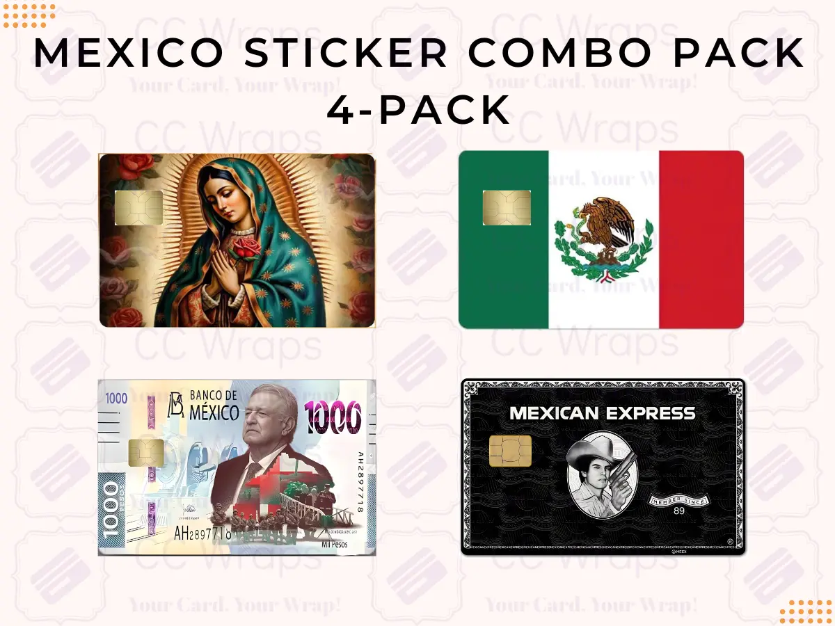 Mexico Combo Pack Custom Vinyl Credit Card Sticker