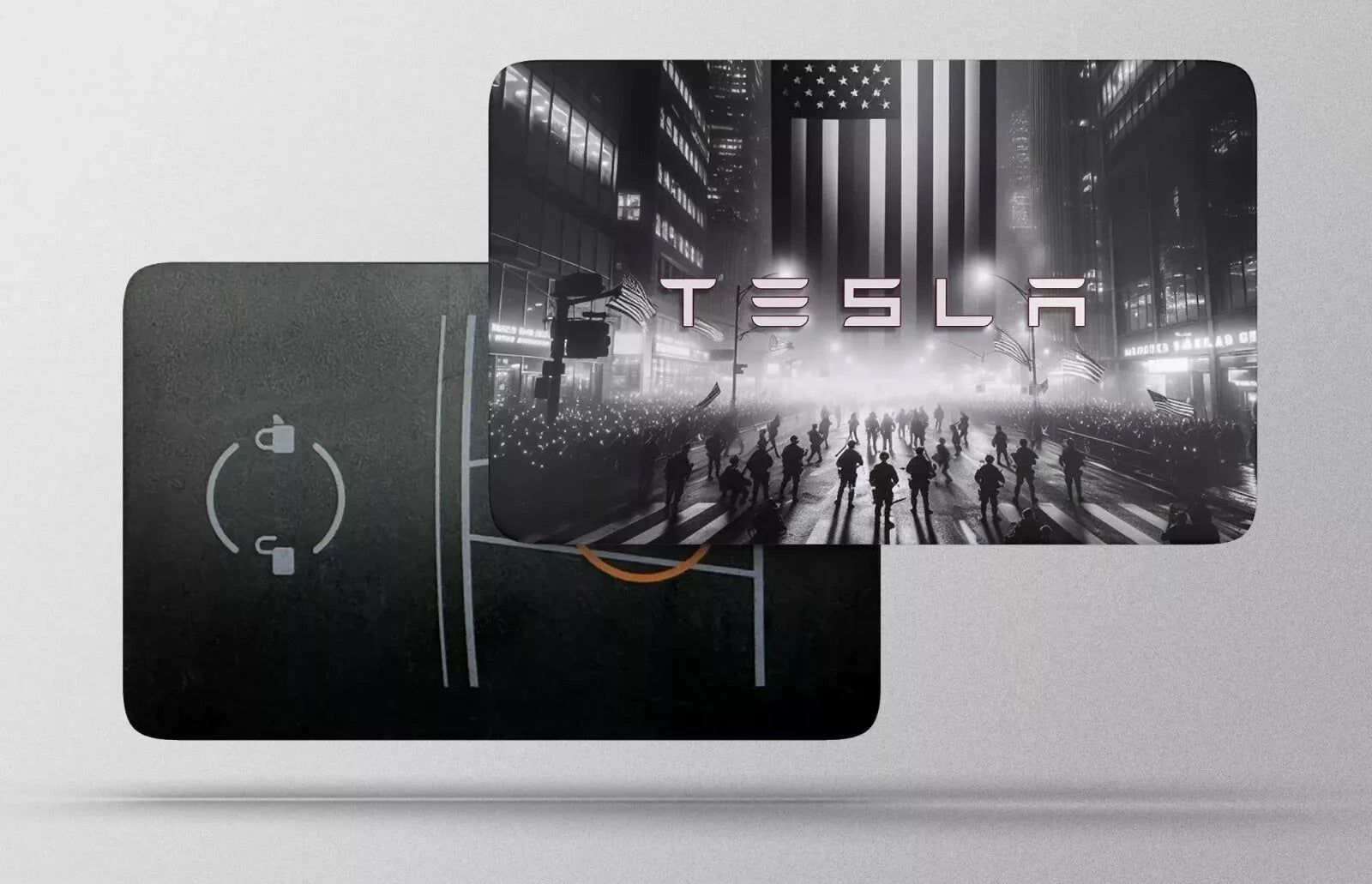 Tesla Key Card American Flag Custom Vinyl Credit Card Sticker