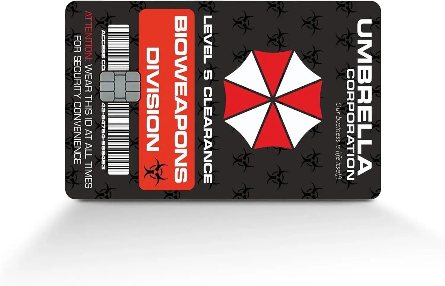 Umbrella Corporation BioHazard Custom Vinyl Credit Card Sticker