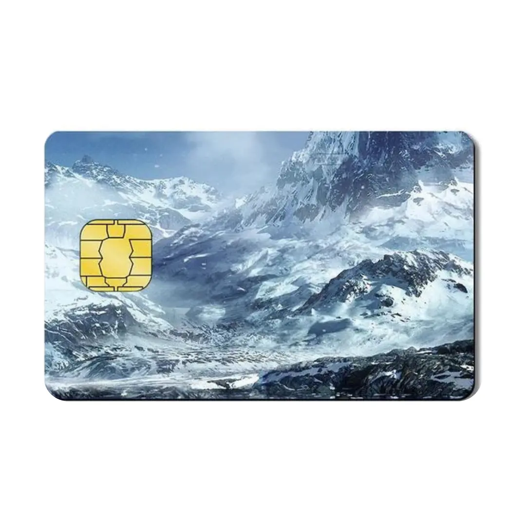 Mountain Ice Custom Vinyl Credit Card Sticker