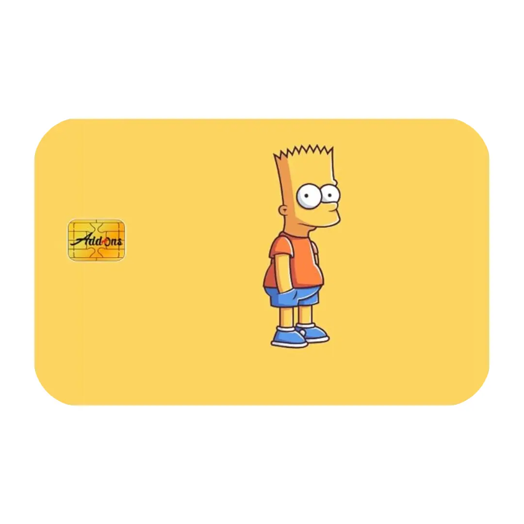 Bart Simpsons Custom Vinyl Credit Card Sticker