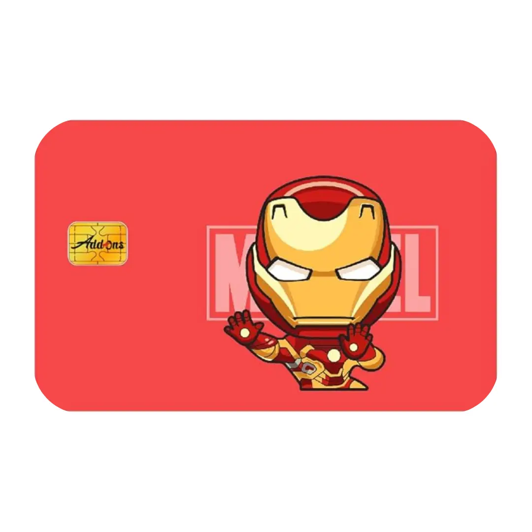 Iron Man Mini Custom Vinyl Credit Card Sticker