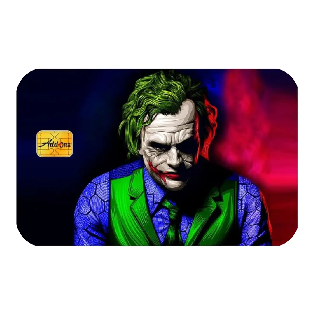 Joker Custom Vinyl Credit Card Sticker