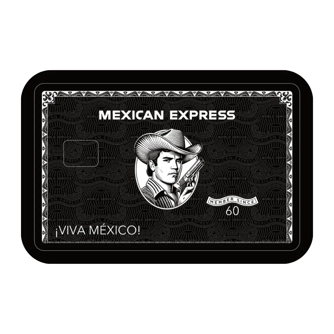 Mexican Express Custom Vinyl Credit Card Sticker