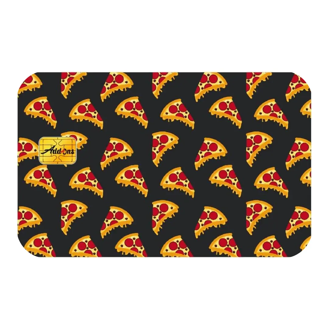 Pizza Time Custom Vinyl Credit Card Sticker