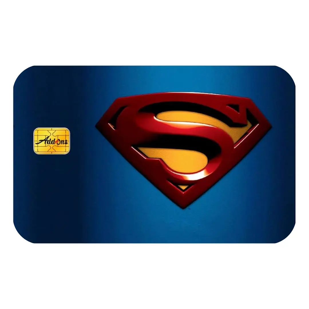 Superman Custom Vinyl Credit Card Sticker