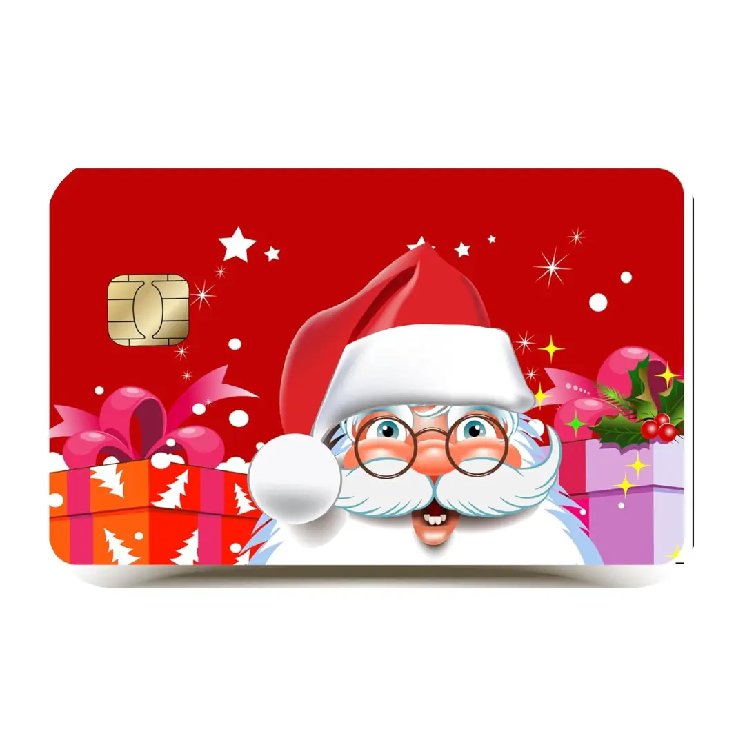 Santa's Christmas Custom Vinyl Credit Card Sticker
