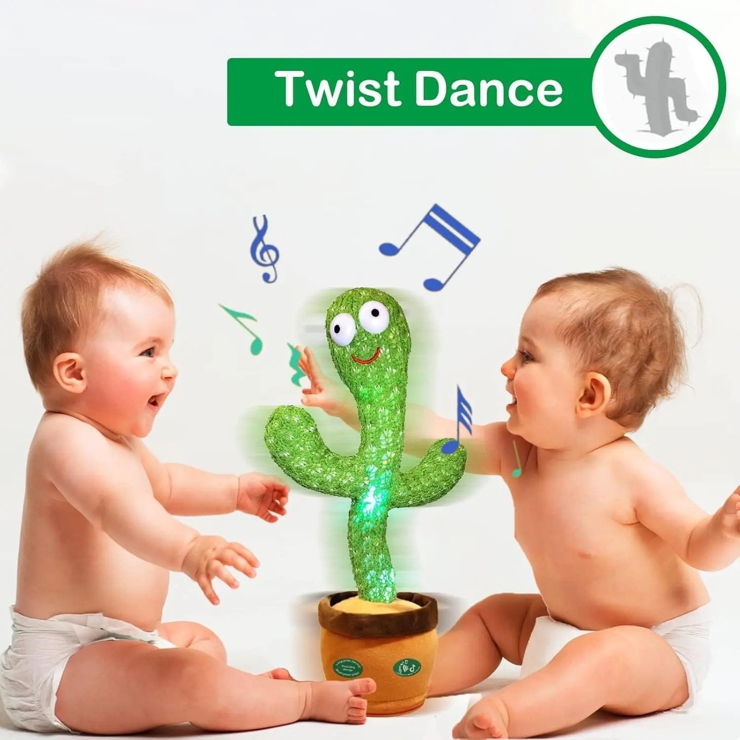 Dancing Talking Cactus Mimicking Toy,Talking Repeat Singing Sunny Cactus Toy 120 Pcs Songs for Baby 15S Record Your Sound Sing+Dancing+Recording+LED AnyCustomproduct