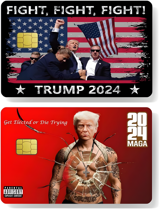 Trump 2024 Credit Card Cover – Fight Rally Design